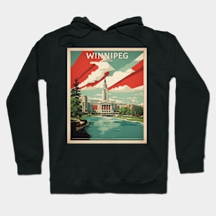 Winnipeg Vintage Poster Tourism Hoodie